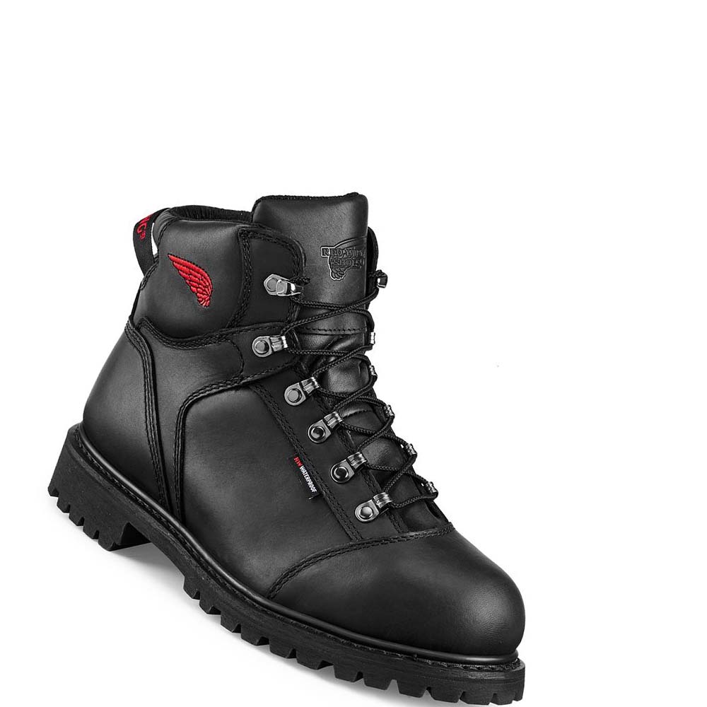 Red Wing TruWelt 6-inch Safety Toe Men\'s Waterproof Boots Black | ZA 418AHK